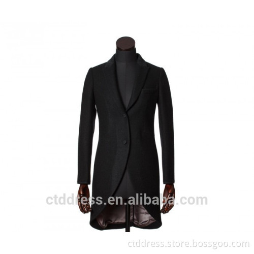 2015 new style 100% cashmere black coat custom made women clothing manufacturers overseas